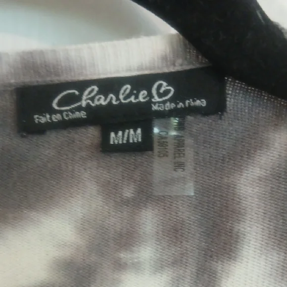 Charlie B. Monochrome Tie-Dye Cardigan - Picture 2 of 3